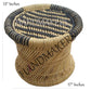 Handmakers Bamboo Mudda Stool  for Sitting with Black Color Weave Design