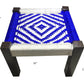 Wooden Stool Chowki Design With Blue and White  (Pidha)