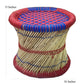 Blue & Red Weaving Mudda stool
