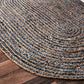 Handmade & Natural Jute and Cotton Oval Shape Runner- 3 X 5 FT