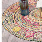 round Jute & Cotton braided rug, measuring 90cm