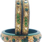 Enthic Traditional Rajasthani Bradal And Partywear Lac Bangles For Women in Green Color set of (7+7)