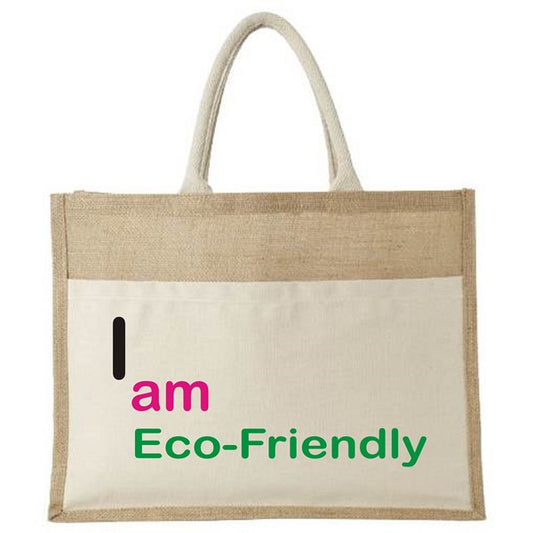 Natural Jute Cloth Handbag With Eco-Friendly (Set of 2)