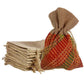 Ethnic Printed Jute Potli Bag
