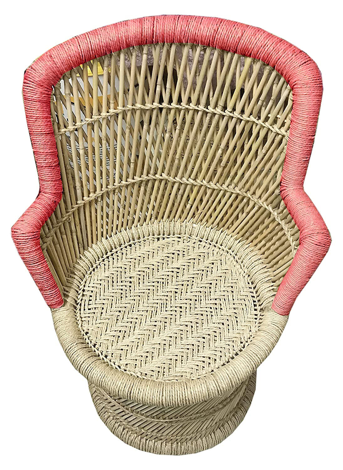 Handmakers Bamboo Mudda Chair with Red for Kids