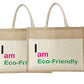 Natural Jute Cloth Handbag With Eco-Friendly (Set of 2)