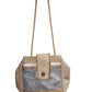 Handmakers Eco friendly Jute women sling bag with check print with grey cloth cotton