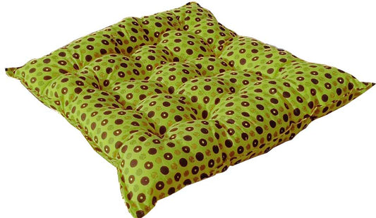 Handmakers Cotton Cushiion with  Green Color Pack of 4