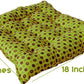 Handmakers Cotton Square Chair Pad Seat Cushion (18 inch X 18 Inch, Green)