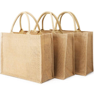 	 Natural Handmade Pure Jute Handbag( set of 3)