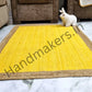 Handmakers Natural Rectangle Jute Carpet with Yellow color