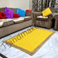 Handmakers Natural Rectangle Jute Carpet with Yellow color