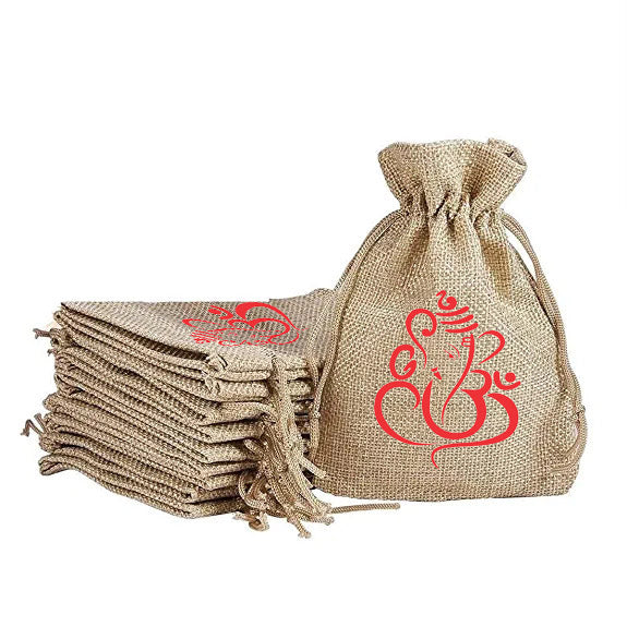 Handmakers Ganesha Jute Potli Bag 4
