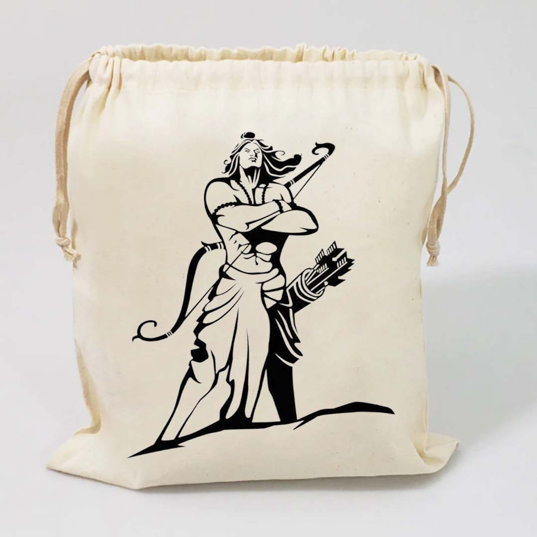 Handmakers Lord Rama Cotton Potli Bag