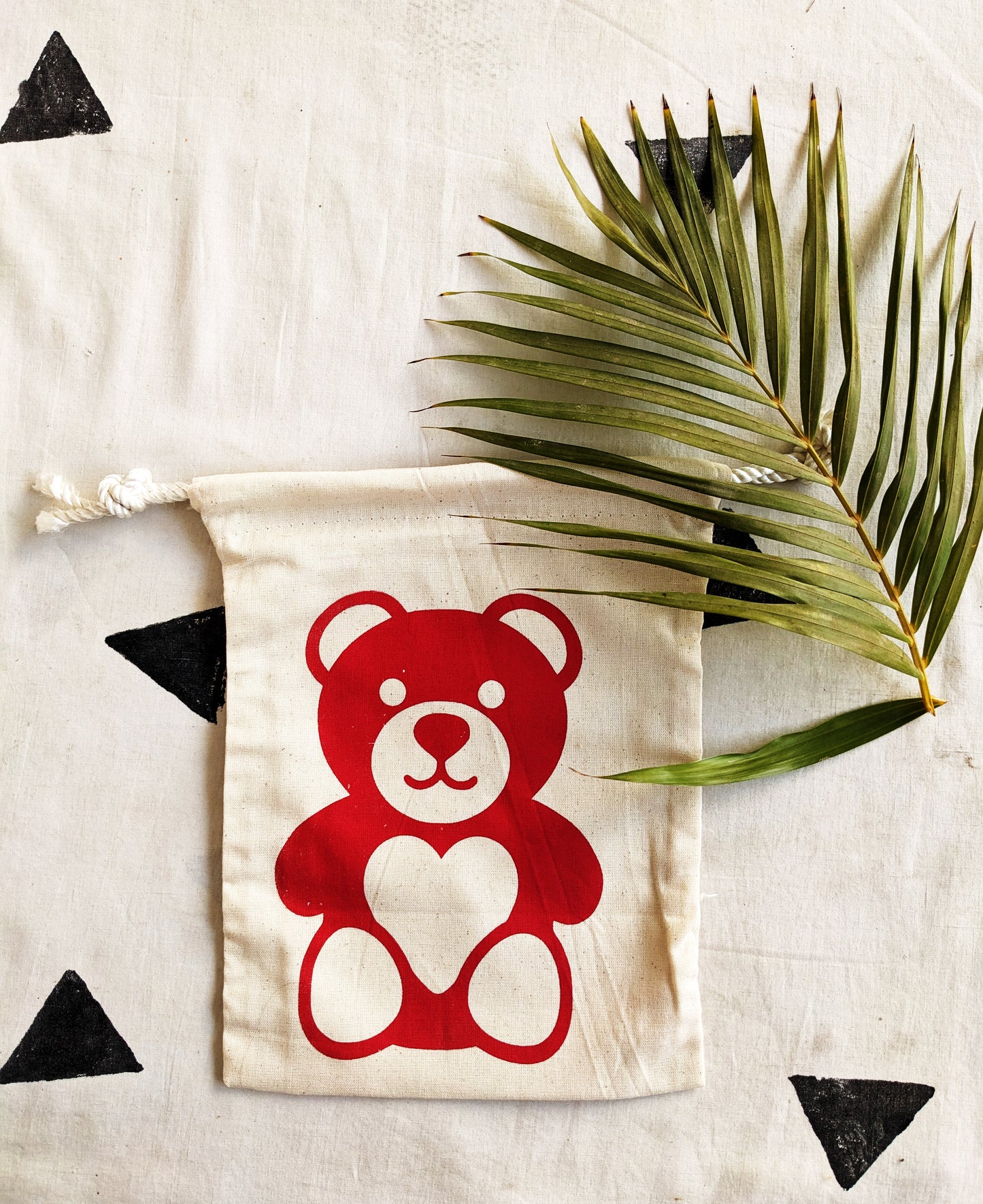 Handmakers Teddy Bear Cotton Potli Bag,