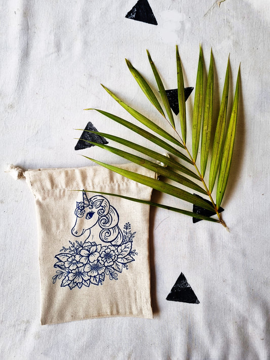 Handmakers Unicorn Cotton Potli Bag