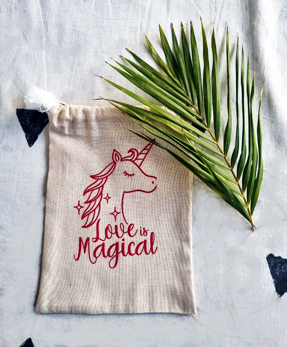 Handmakers Unicorn Cotton Potli Bag 5