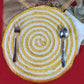 White & Yellow Dinning Table Placemat (Set of 4)