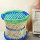 Bamboo stool with Blue Green color