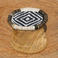 Bamboo stool with Black white color