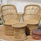 Handmakers ! Bamboo Weaving Mudda Chair Set with 2 Chair and 1 Stool