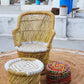 Natural Bamboo Mudda Chair With White & Beige