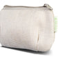 Handmakers Jute clutches for women for makeup kit in white color