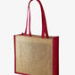 Natural Handmade Pure Jute Handbag With Red color