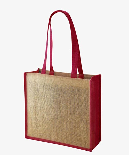 Natural Handmade Pure Jute Handbag With Red color