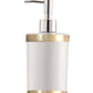 Handwash Marvel Stone Bottle Dispenser Luxury with White & Golden Border