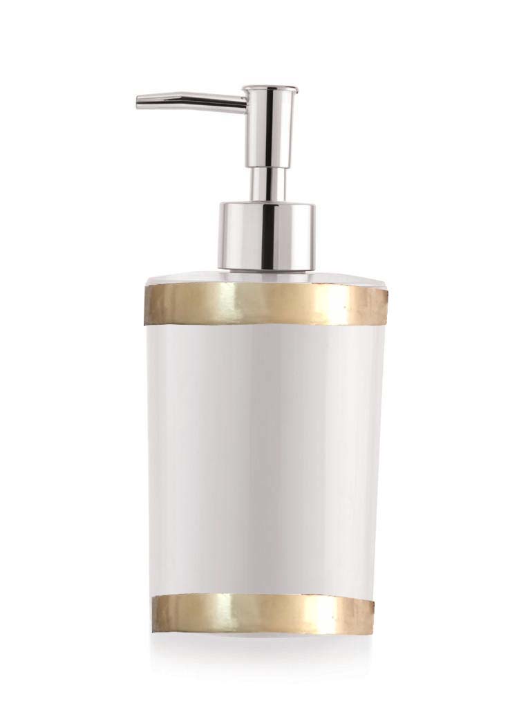 Handwash Marvel Stone Bottle Dispenser Luxury with White & Golden Border