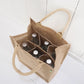 Handmakers  Natural Jute  Bottle Bag for water , Wine Pack of 2