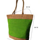 Handmakers Natural Jute Handbags for women with Green Color