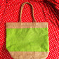 Handmakers Natural Jute Handbags for women with Green Color