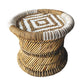 Handmakers white Beige Mudda Stool (set of 2)