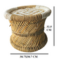 Handmakers white Beige Mudda Stool (set of 2)