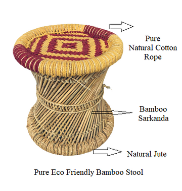 Buy Bamboo Stool Online - Mudda Stool - Handmakers
