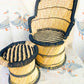 Handmakers Black & Beige Bamboo Chair for Decor