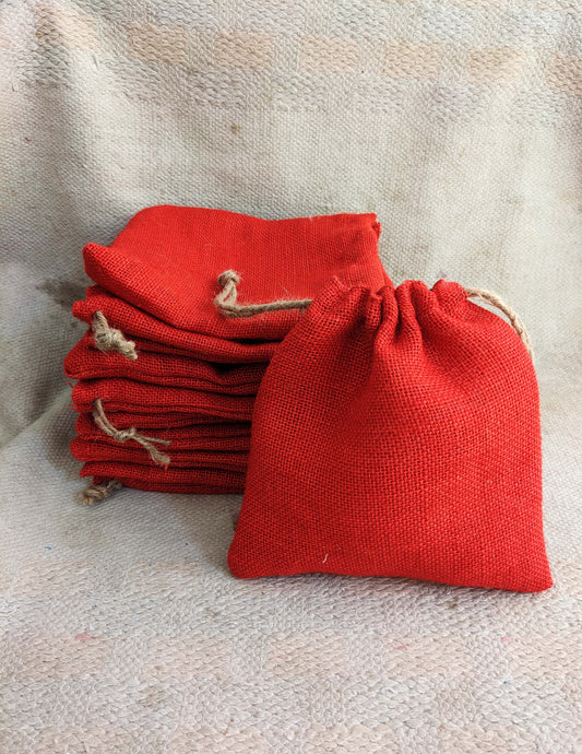 Red jute Gift Potli bags