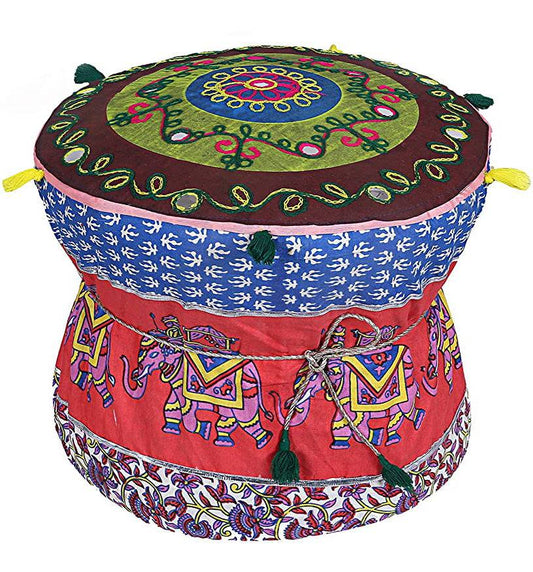 Rajasthani Printed Bamboo Mudda Stool