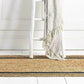Handmakers!Black and  beige with black border rectangal carpet runner