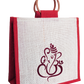 Elegant Jute Wedding Favor Bags with Red Color Personalized Jute Bags for a Memorable Wedding Celebration