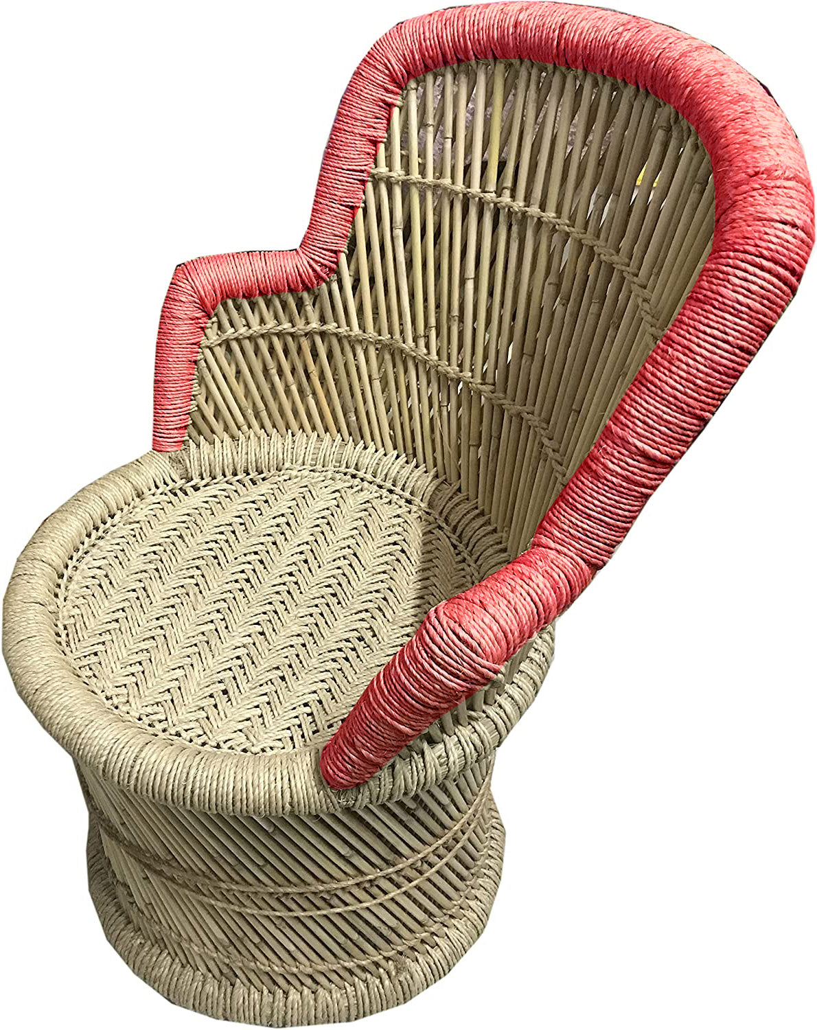 Handmakers Bamboo Mudda Chair with Red for Kids