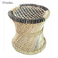 Natural Bamboo(SARKANDA) Mudda Stool with Black & Beige