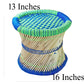 Handmakers Green Blue Bamboo mudda stool for in door out door furniture
