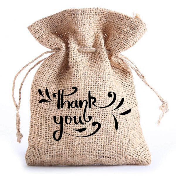 Thank You Printed Jute Bag