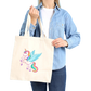 Handmakers Unicorn Print Canvas Tote Bag for Return Gift Bags (set of 2)