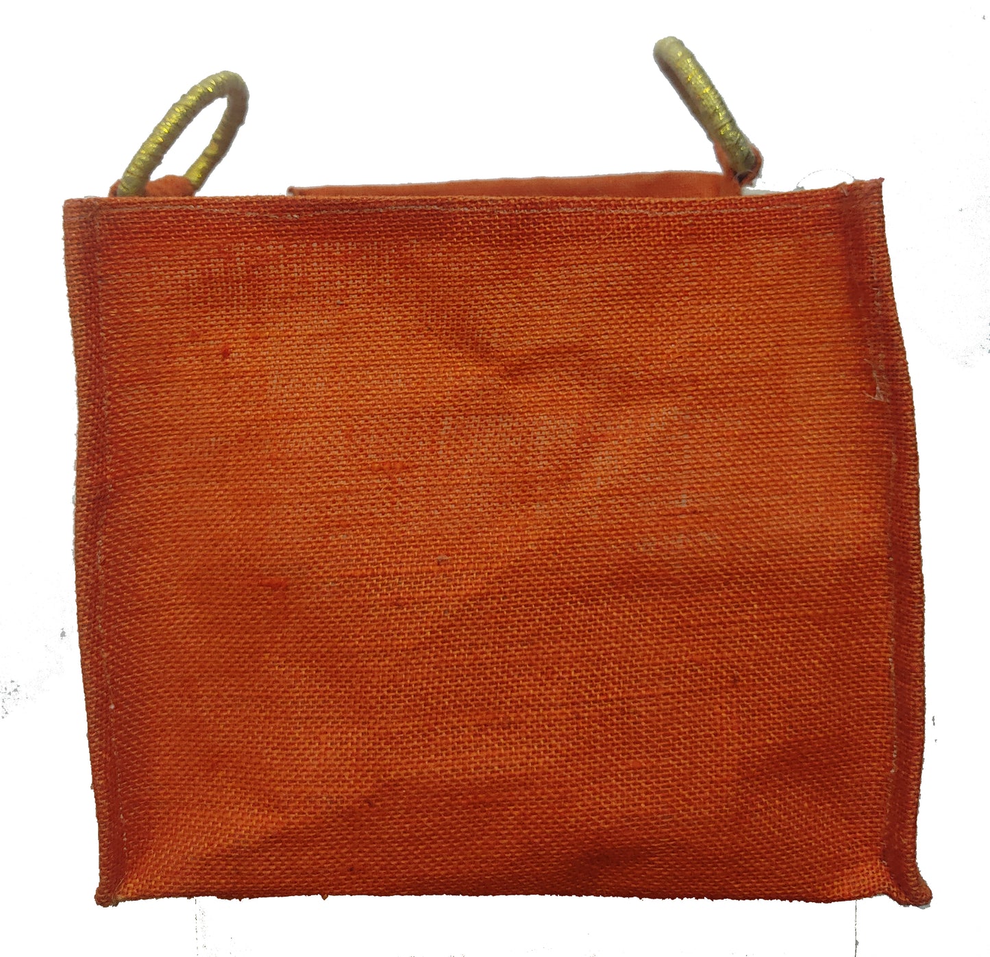 Natural  Jute Bags with Orange Colors for Sweet Box ,Wedding bags (Set of 2)