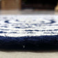 Jute Place Mats With White and Blue  SET of 4 Pcs- 30 CM