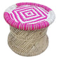 White & Pink Bamboo Weaving Mudda